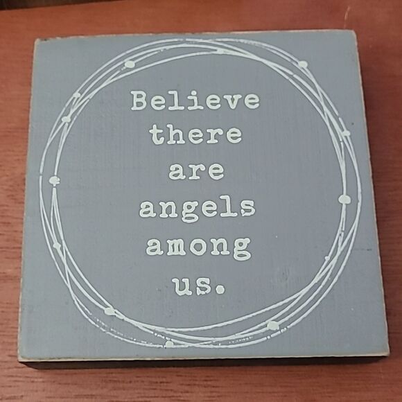 Set of 3 Spiritual Uplifting Wood Signs with wall hardware or placed to sit. - Picture 5 of 6